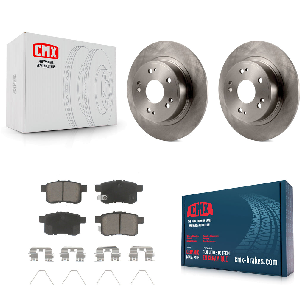Rear Disc Brake Rotors And Ceramic Pads Kit For Honda Accord Acura TSX