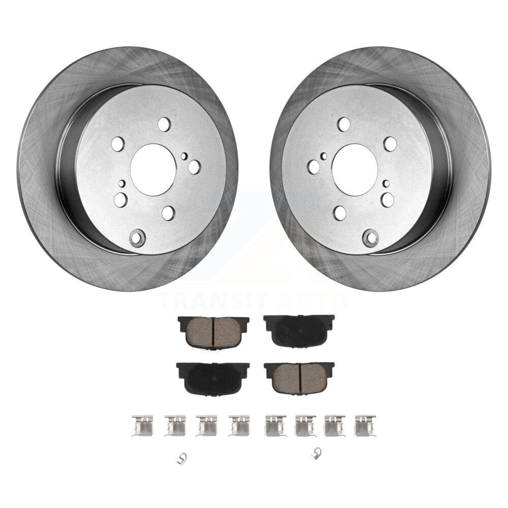 Rear Disc Brake Rotors And Ceramic Pads Kit For 2005-2010 Scion tC