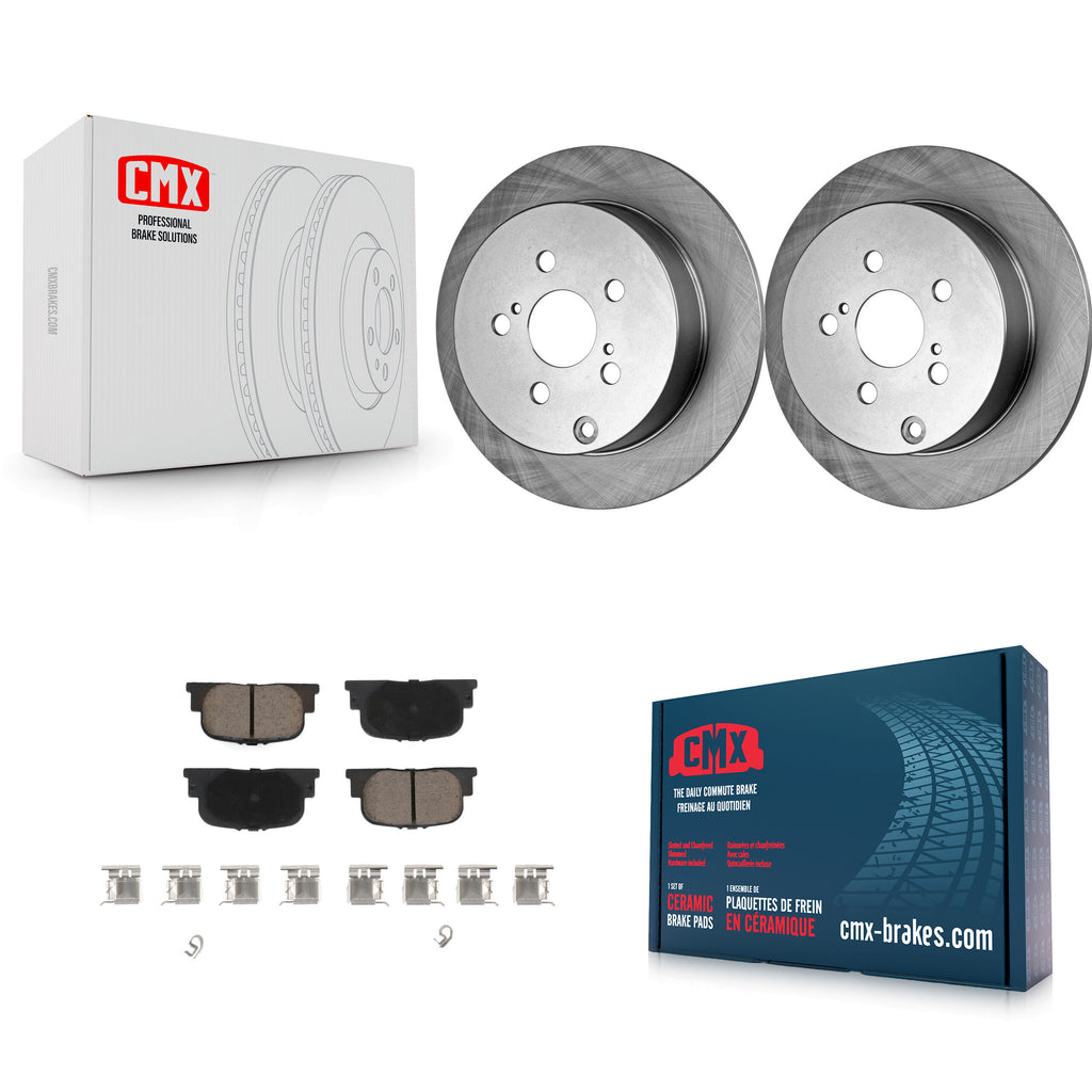 [Rear] 2005-2010 Scion tC Premium OE Brake Rotors & Ceramic Pads Kit For Max Braking