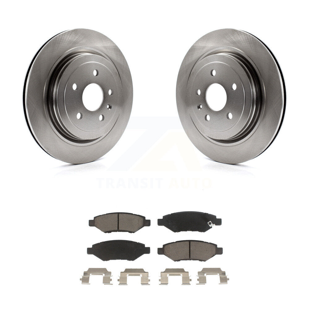 Rear Disc Brake Rotors And Ceramic Pads Kit For Cadillac CTS