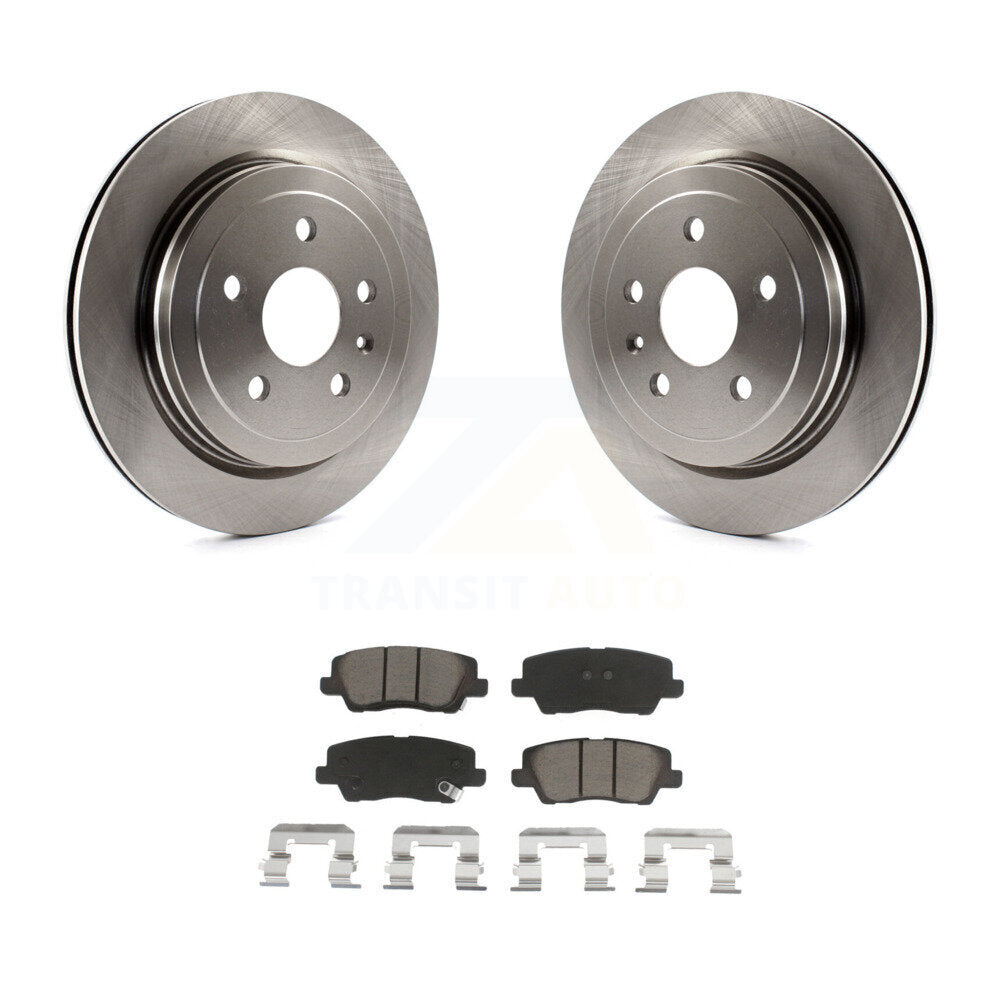 Rear Disc Brake Rotors And Ceramic Pads Kit For Cadillac CTS