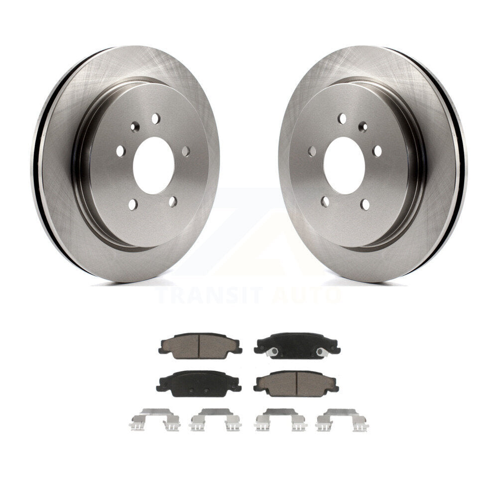 Rear Disc Brake Rotors And Ceramic Pads Kit For Cadillac CTS STS