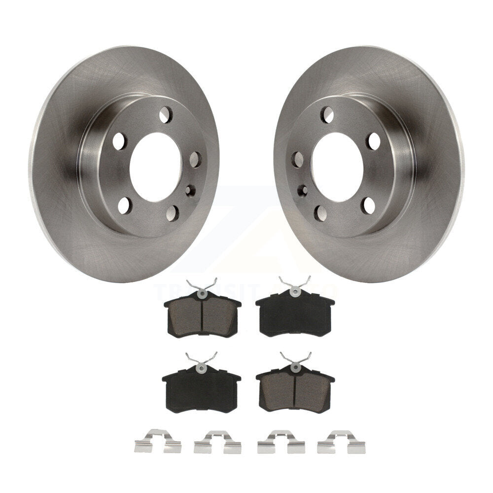 Rear Disc Brake Rotors And Ceramic Pads Kit For 2007-2010 Volkswagen Beetle