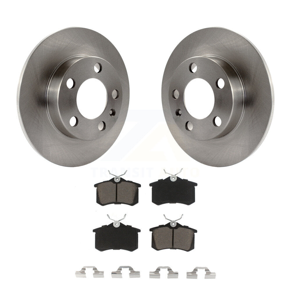 Rear Brake Rotor & Ceramic Pad Kit For Volkswagen Jetta Beetle Golf Audi TT City