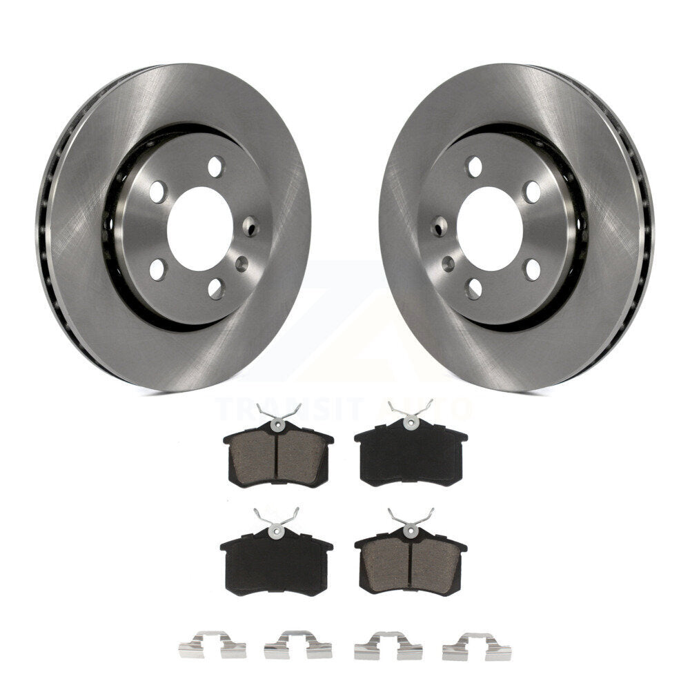 Rear Brake Rotor & Ceramic Pad Kit For Volkswagen Jetta Golf Audi TT Quattro R32