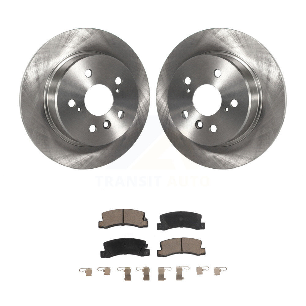 Rear Disc Brake Rotors And Ceramic Pads Kit For 1999-2003 Lexus RX300 AWD