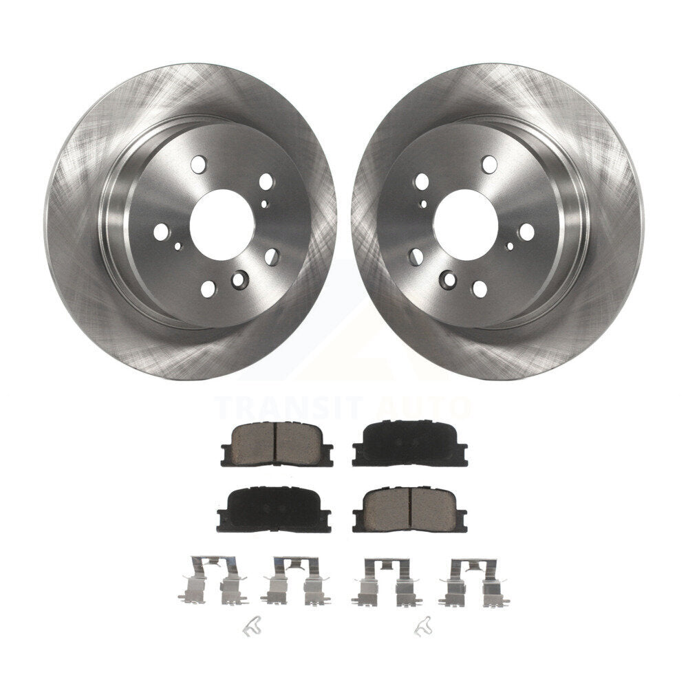 Rear Disc Brake Rotors And Ceramic Pads Kit For 2001-2003 Toyota Highlander AWD