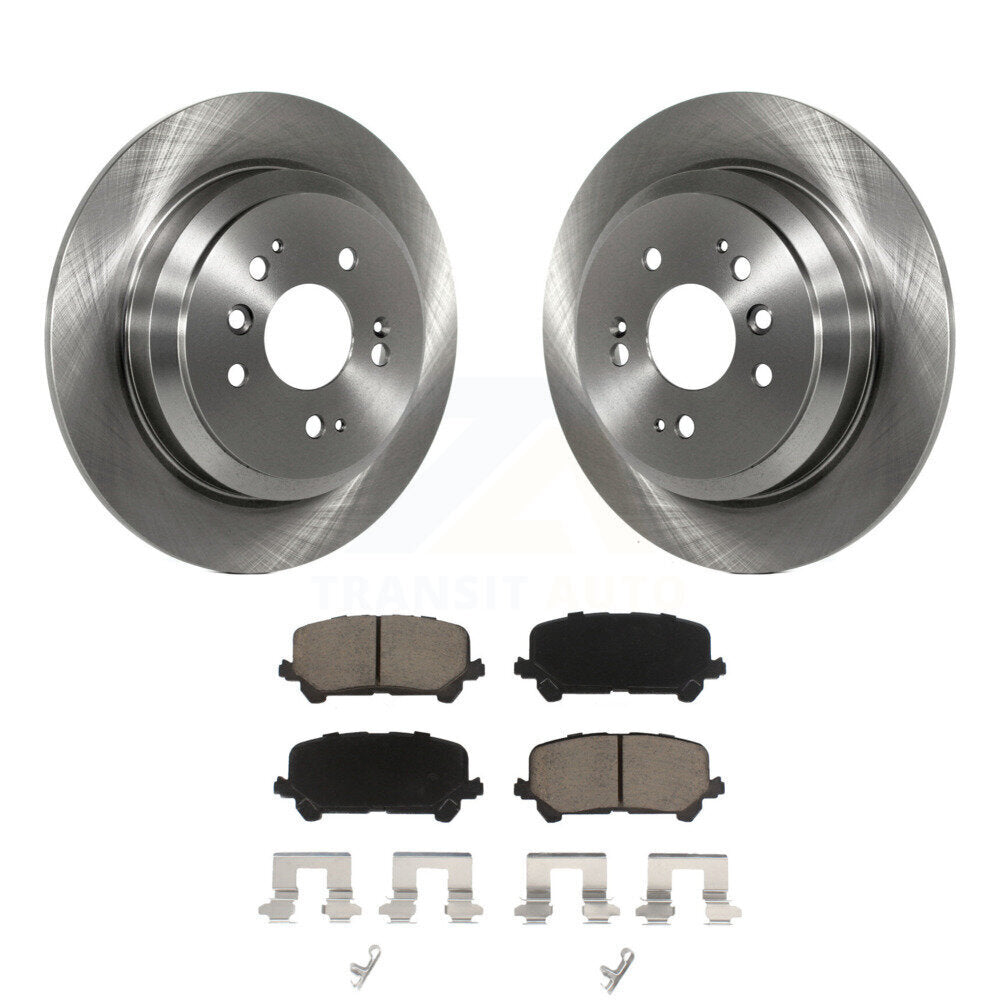 Rear Disc Brake Rotors And Ceramic Pads Kit For Honda Pilot Ridgeline Passport