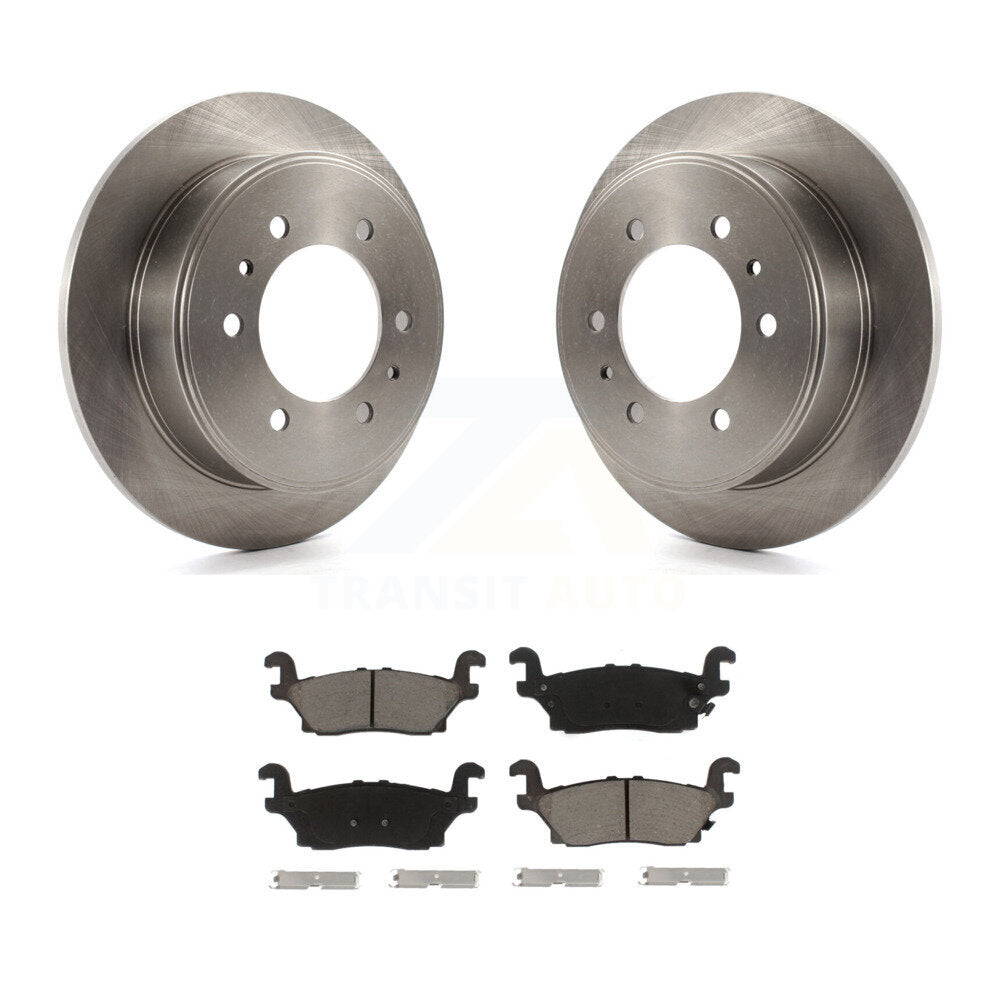 Rear Disc Brake Rotors And Ceramic Pads Kit For Hummer H3 H3T