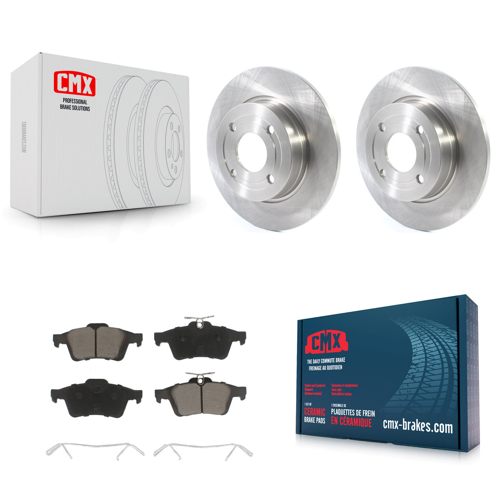 [Rear] 2018-2021 Ford EcoSport FWD Premium OE Brake Rotors & Ceramic Pads Kit For Max Braking