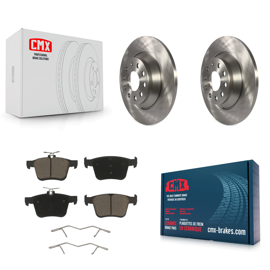 Rear Brake Rotor And Ceramic Pad Kit For Volkswagen Tiguan Jetta Audi TT Quattro