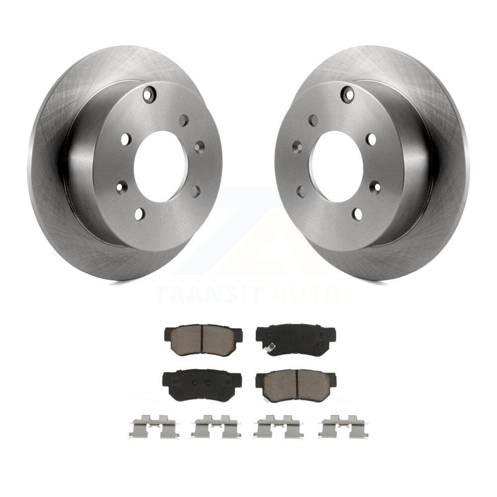 Rear Disc Brake Rotor And Ceramic Pad Kit For Hyundai Sonata Kia Optima Magentis