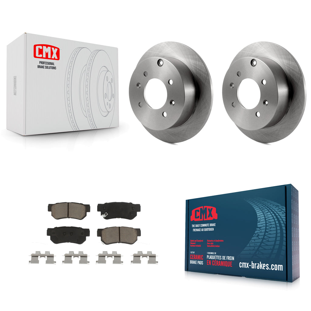 Rear Disc Brake Rotor And Ceramic Pad Kit For Hyundai Sonata Kia Optima Magentis