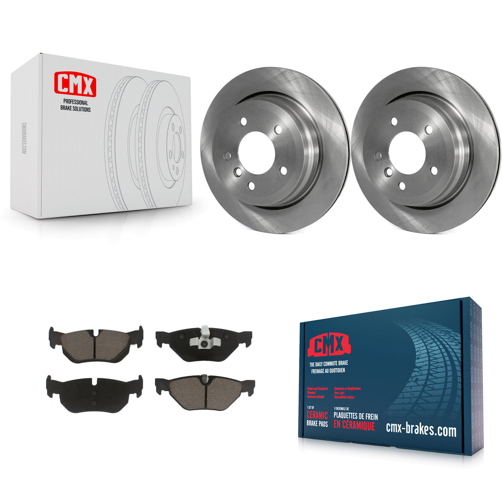 Rear Disc Brake Rotors And Ceramic Pads Kit For BMW 328i xDrive X1 328xi 325xi