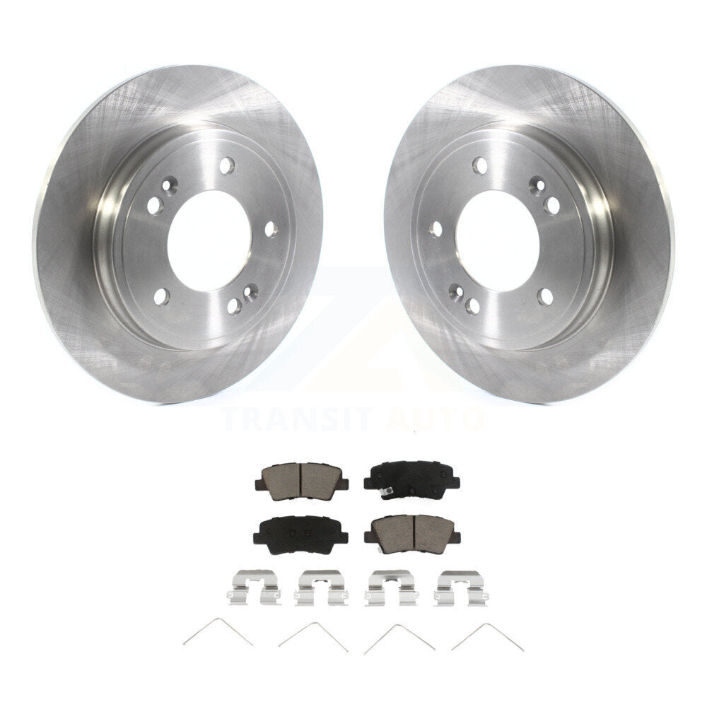 Rear Disc Brake Rotors And Ceramic Pads Kit For Hyundai Elantra Kia Niro Ioniq