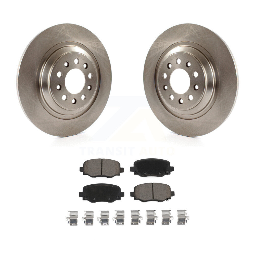 Rear Disc Brake Rotors And Ceramic Pads Kit For Jeep Cherokee