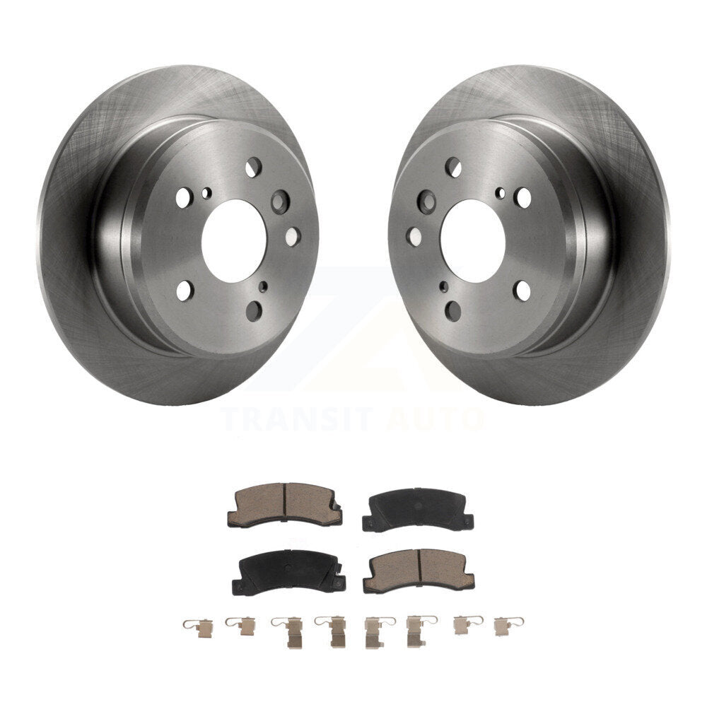 Rear Disc Brake Rotors And Ceramic Pads Kit For Toyota Camry Lexus ES300 Solara