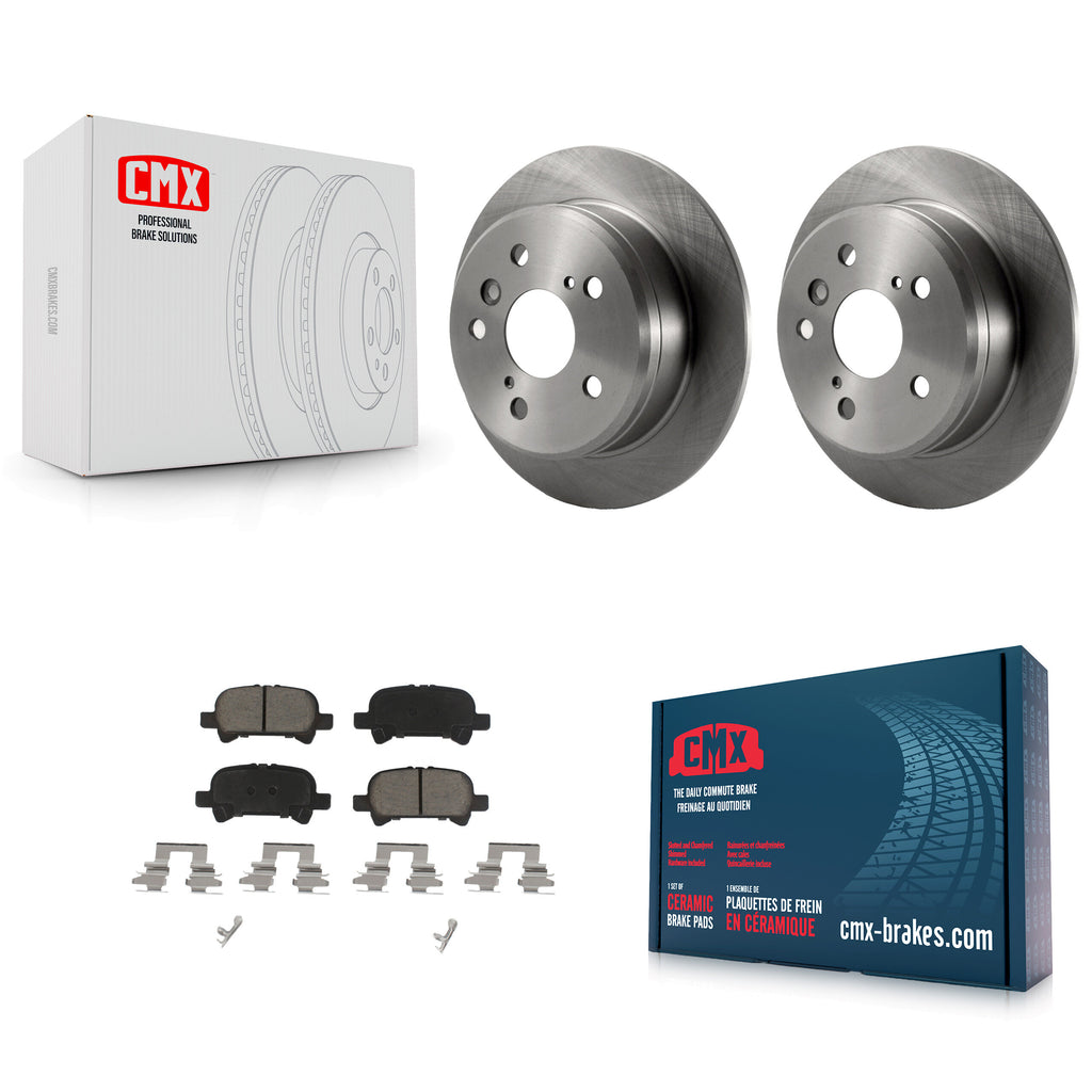 Rear Disc Brake Rotors And Ceramic Pads Kit For Toyota Camry Solara