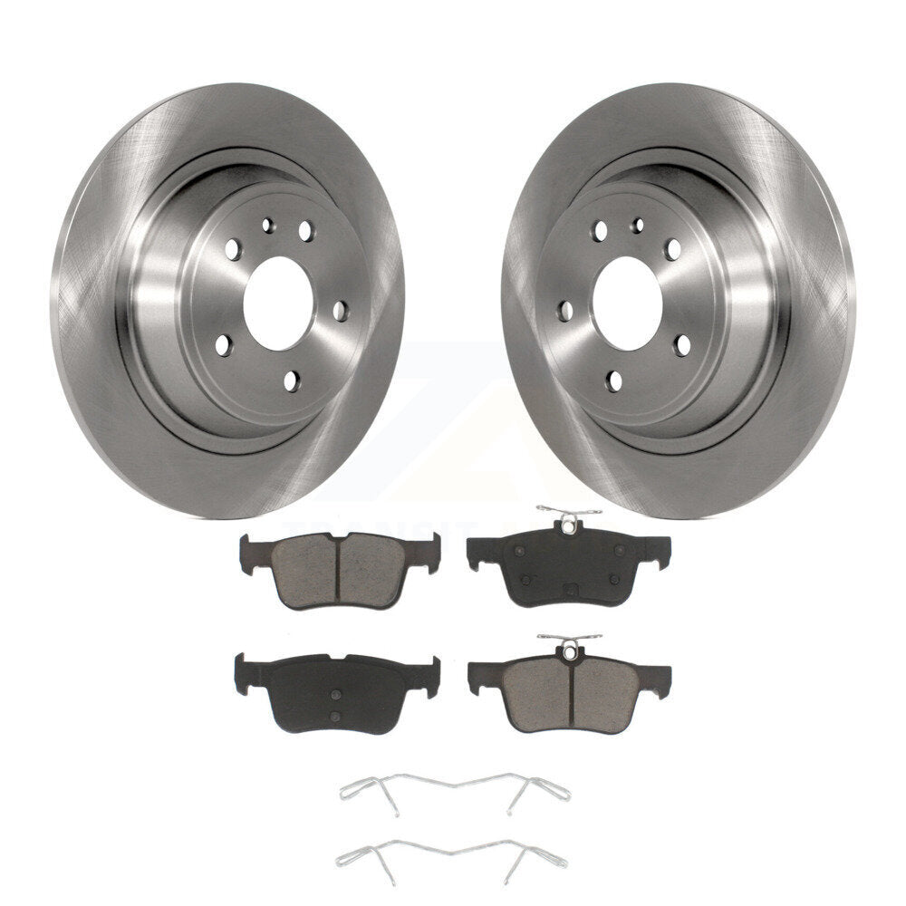 Rear Disc Brake Rotors And Ceramic Pads Kit For Ford Fusion Lincoln MKZ