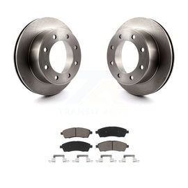 Rear Disc Brake Rotors Ceramic Pad Kit For Ford F-250 Super Duty F-350 Excursion