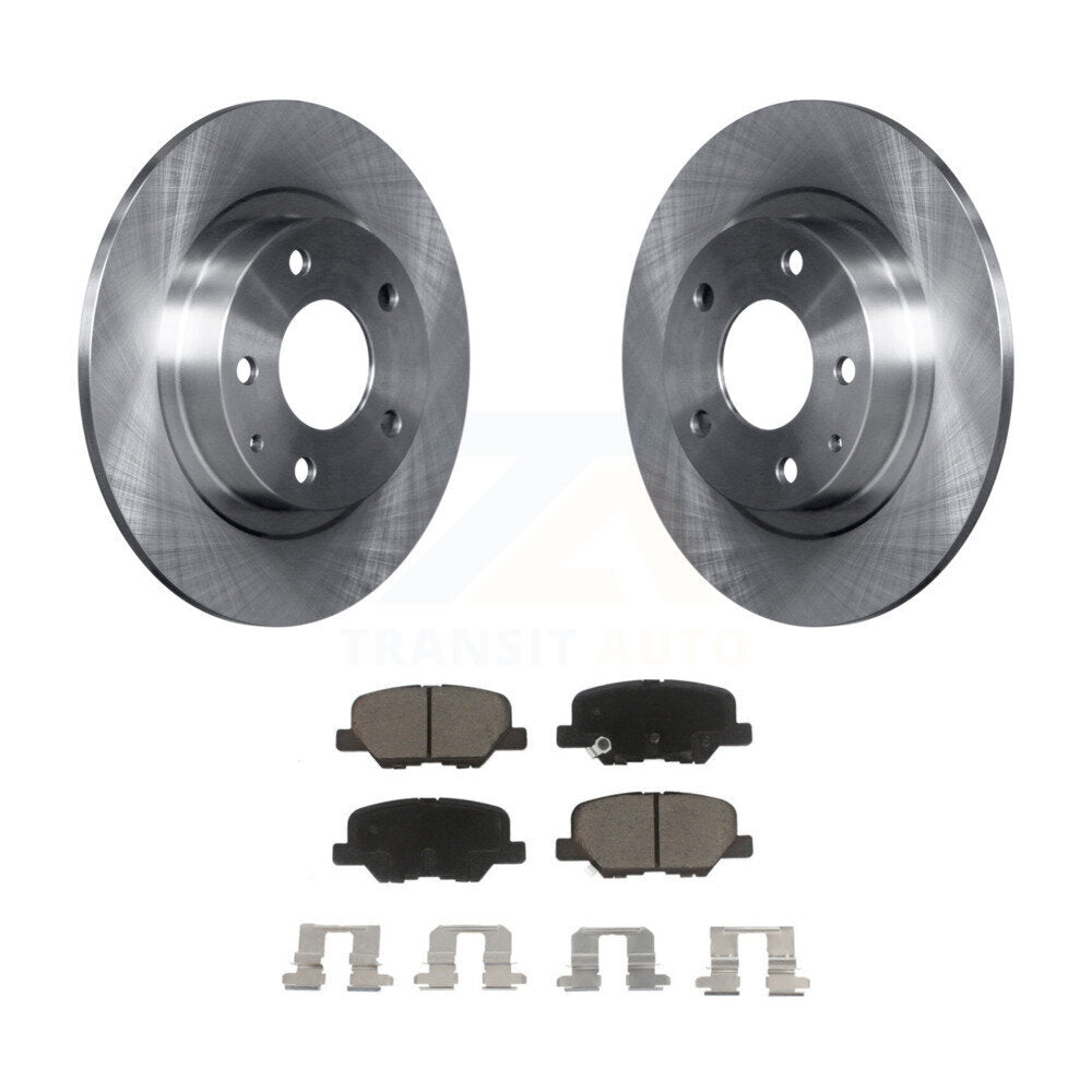 Rear Disc Brake Rotors And Ceramic Pads Kit For 2014-2015 Mazda 6