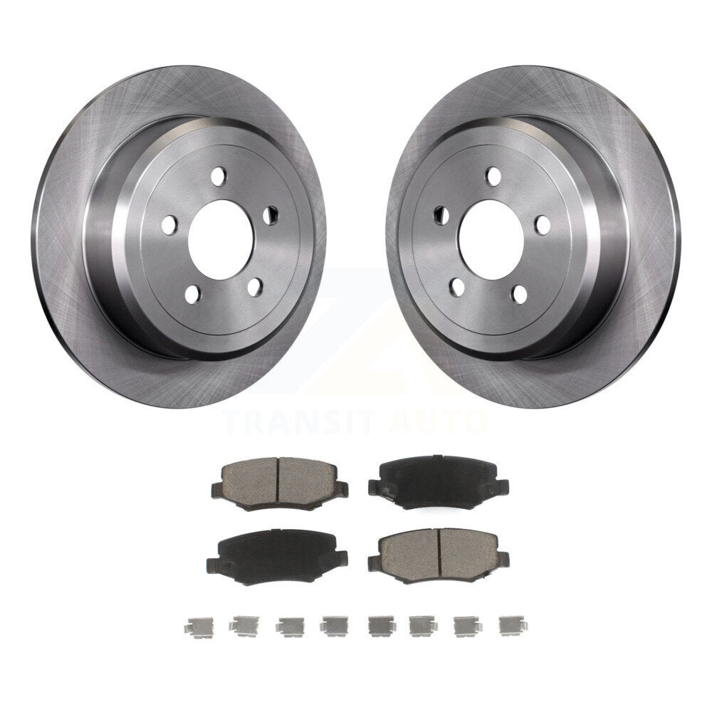 Rear Disc Brake Rotors And Ceramic Pads Kit For Jeep Liberty Dodge Nitro