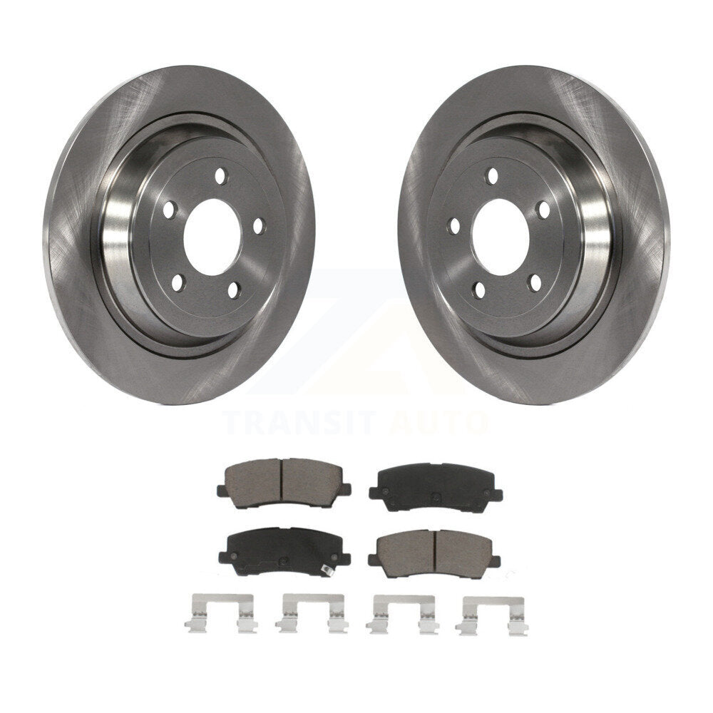 Rear Disc Brake Rotors And Ceramic Pads Kit For Ford Mustang