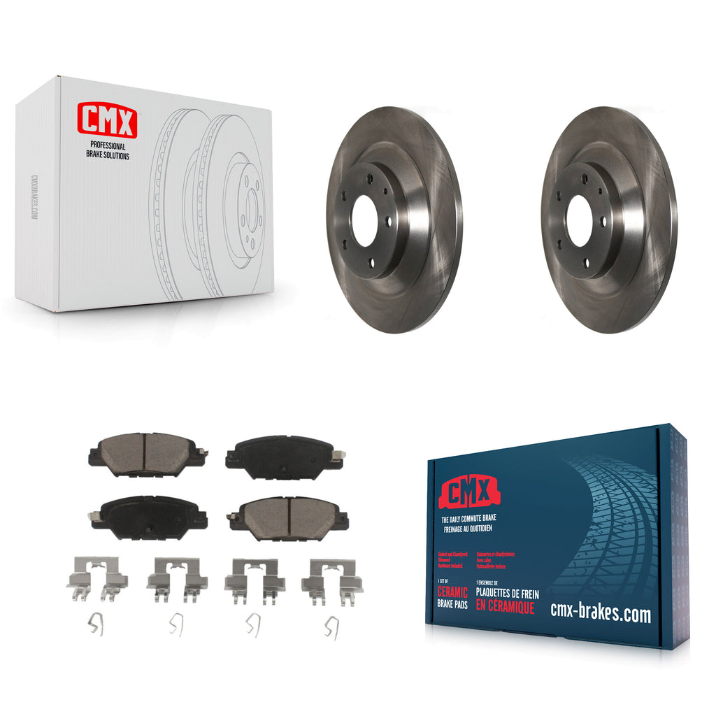 Rear Disc Brake Rotors And Ceramic Pads Kit For Mazda CX-5