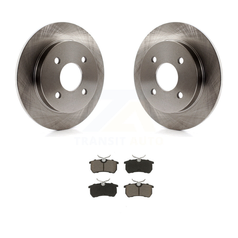 Rear Disc Brake Rotors And Ceramic Pads Kit For Ford Focus Fiesta