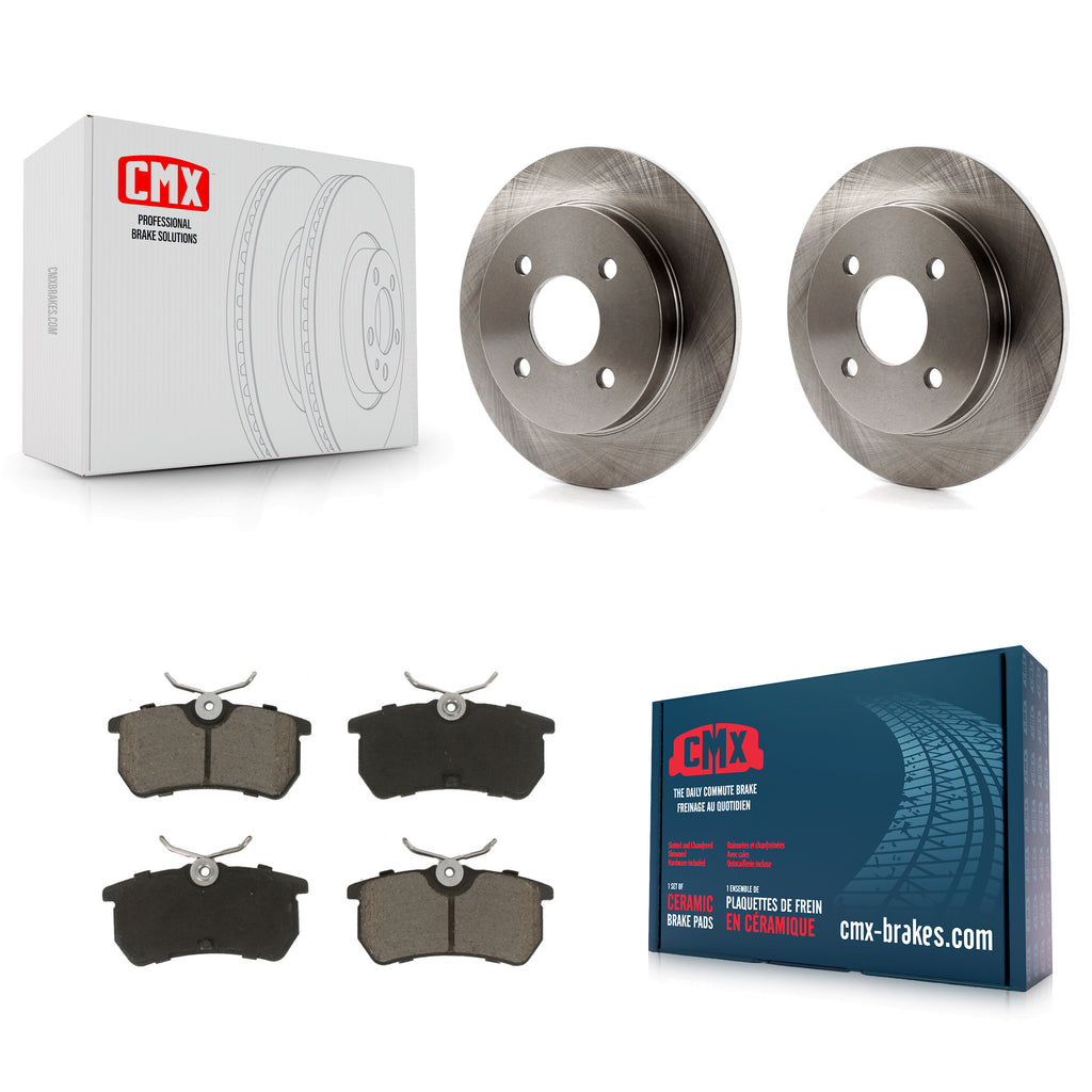 Rear Disc Brake Rotors And Ceramic Pads Kit For Ford Focus Fiesta