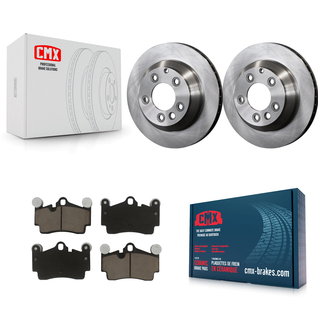Rear Brake Rotors Ceramic Pad Kit For Audi Q7 Porsche Cayenne Volkswagen Touareg