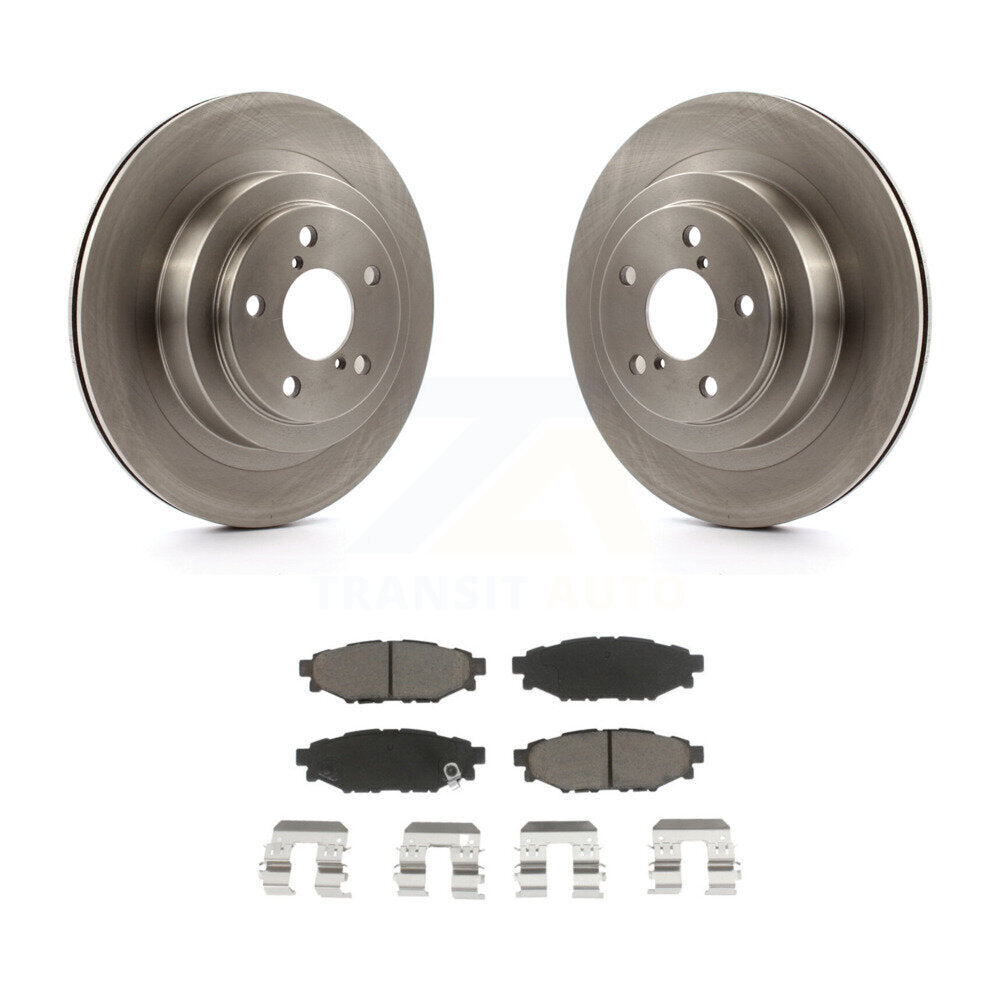 Rear Disc Brake Rotors And Ceramic Pads Kit For Subaru Legacy