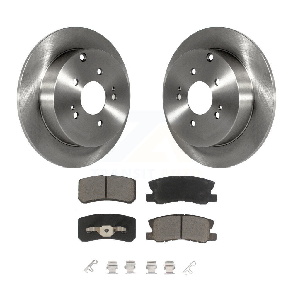 Rear Disc Brake Rotors And Ceramic Pads Kit For Mitsubishi Endeavor