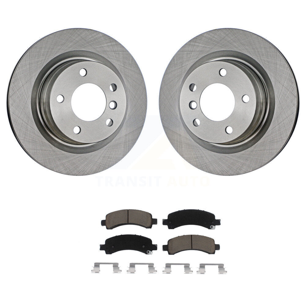 Rear Disc Brake Rotor Ceramic Pad Kit For Chevrolet Express 3500 2500 GMC Savana