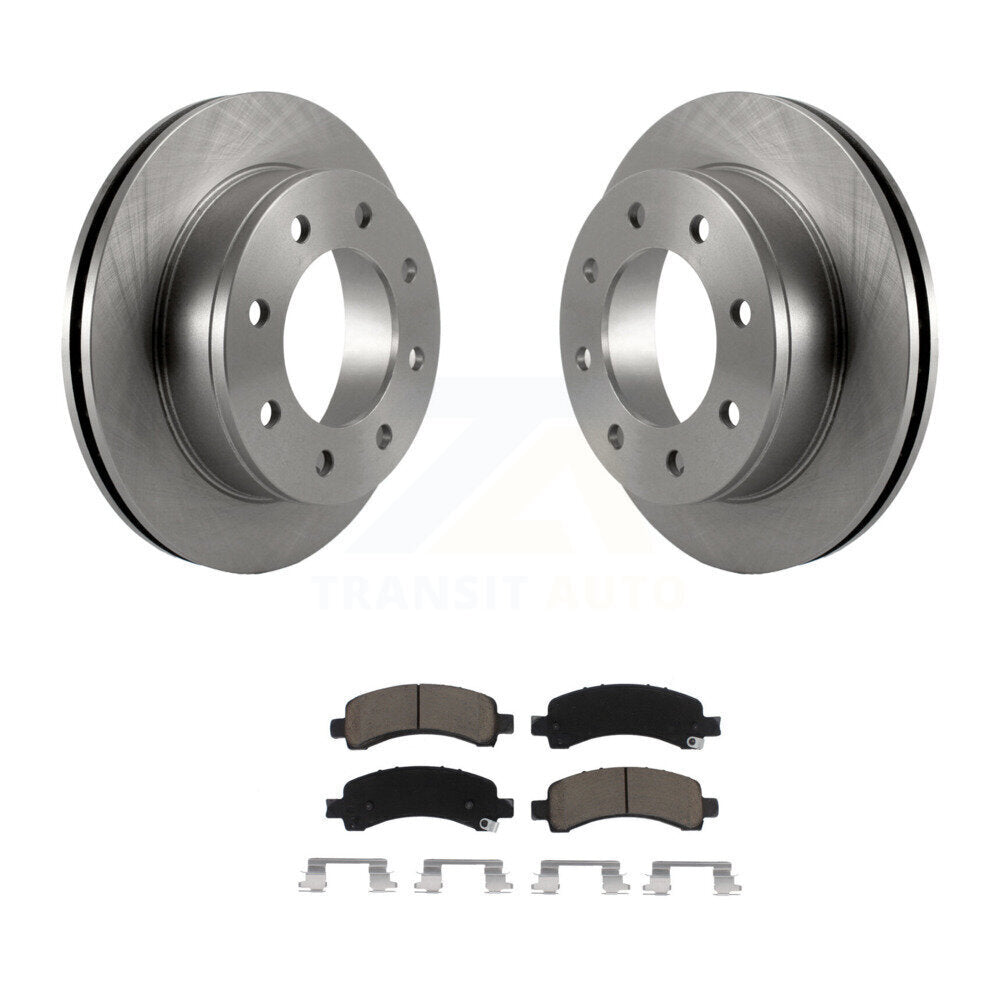 Rear Disc Brake Rotor Ceramic Pad Kit For Chevrolet Express 3500 2500 GMC Savana