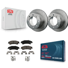 Charger l'image dans la galerie, [Rear] 2001 GMC Sierra 3500 Chevrolet Silverado Premium OE Brake Rotors &amp; Ceramic Pads Kit For Max Braking