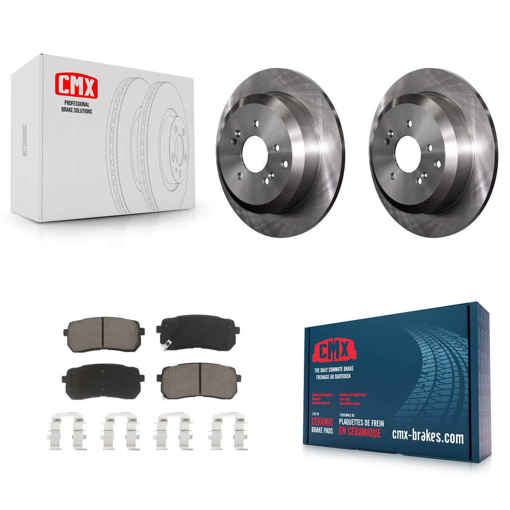 [Rear] 2007-2012 Hyundai Veracruz Premium OE Brake Rotors & Ceramic Pads Kit For Max Braking