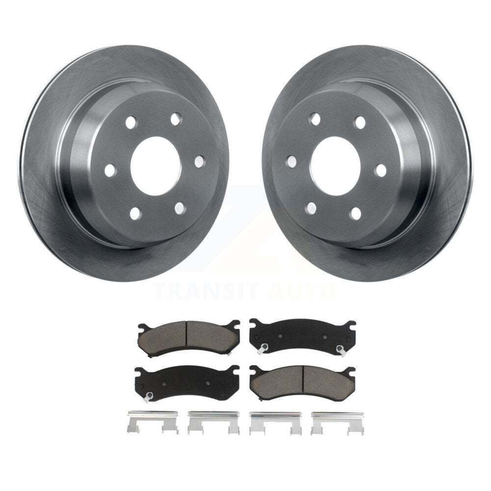 Rear Brake Rotors & Ceramic Pad Kit For Chevrolet Silverado 2500 HD Suburban GMC