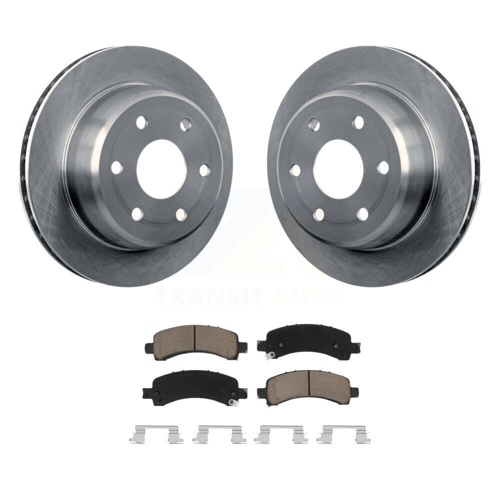 Rear Brake Rotors Ceramic Pad Kit For Chevrolet Tahoe GMC Suburban 1500 Yukon XL