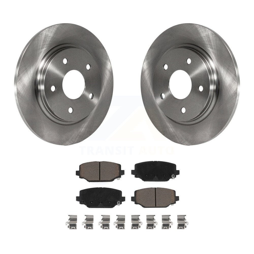 Rear Disc Brake Rotors And Ceramic Pads Kit For Dodge Grand Caravan