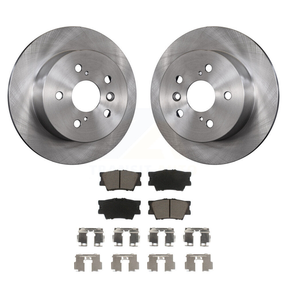 Rear Disc Brake Rotor Ceramic Pad Kit For Toyota Camry Lexus ES350 Avalon ES300h