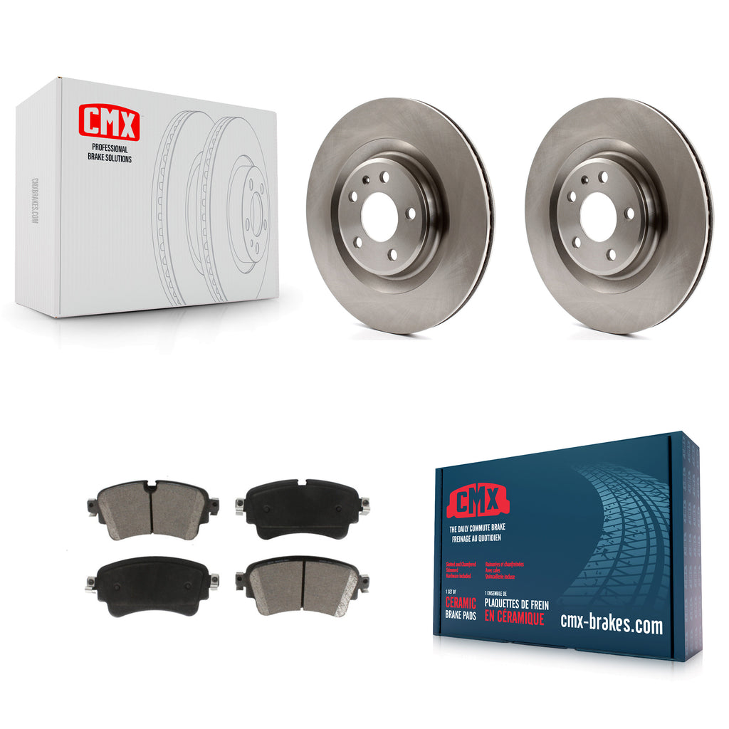 Rear Brake Rotors & Ceramic Pad Kit For Audi Q5 A4 A5 Quattro A6 S5 S4 Sportback