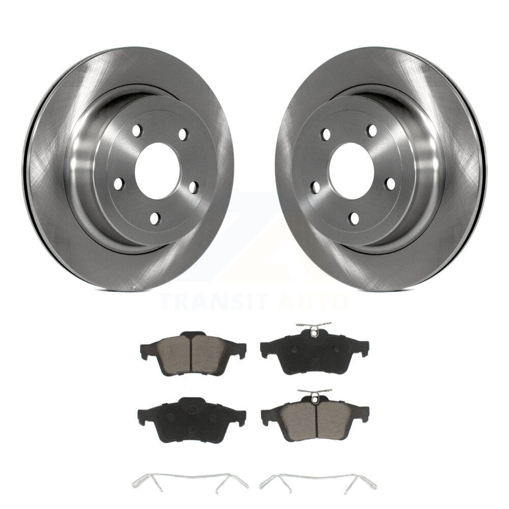 Rear Disc Brake Rotors And Ceramic Pads Kit For 2008-2010 Chevrolet Cobalt SS