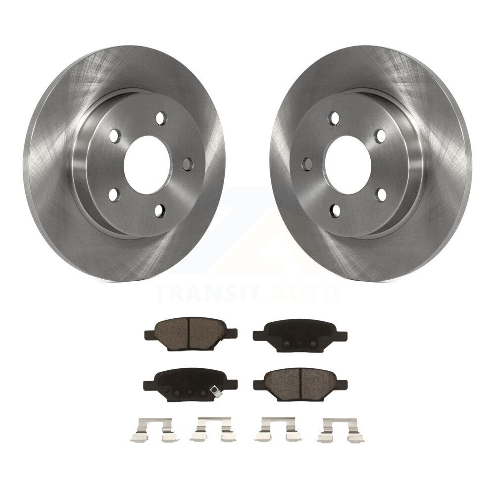 Rear Brake Rotor & Ceramic Pad Kit For Chevrolet Malibu Pontiac G6 Cobalt Saturn