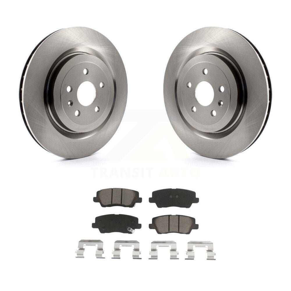 Rear Disc Brake Rotors And Ceramic Pads Kit For 2015 Cadillac CTS 6.2L