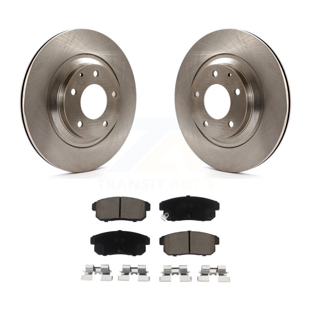 Rear Disc Brake Rotors And Ceramic Pads Kit For 2004-2011 Mazda RX-8