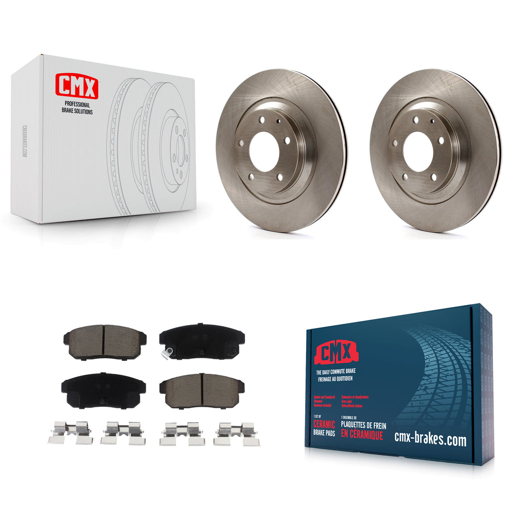 [Rear] 2004-2011 Mazda RX-8 Premium OE Brake Rotors & Ceramic Pads Kit For Max Braking