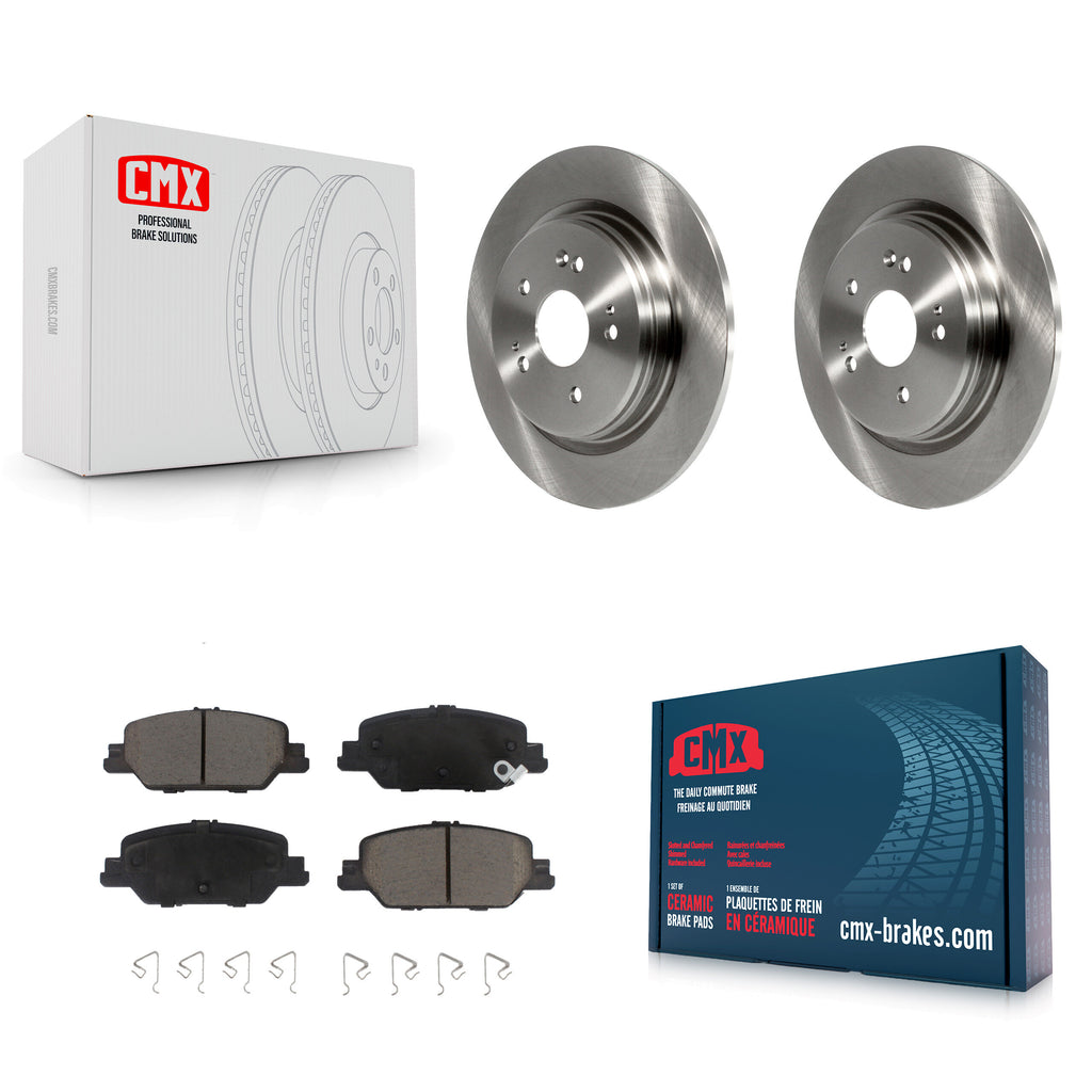[Rear] 2017-2022 Honda CR-V Premium OE Brake Rotors & Ceramic Pads Kit For Max Braking