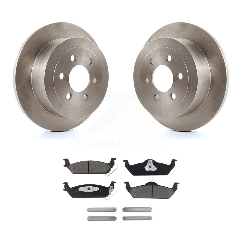 Rear Disc Brake Rotors And Ceramic Pads Kit For 2003-2004 Dodge Dakota