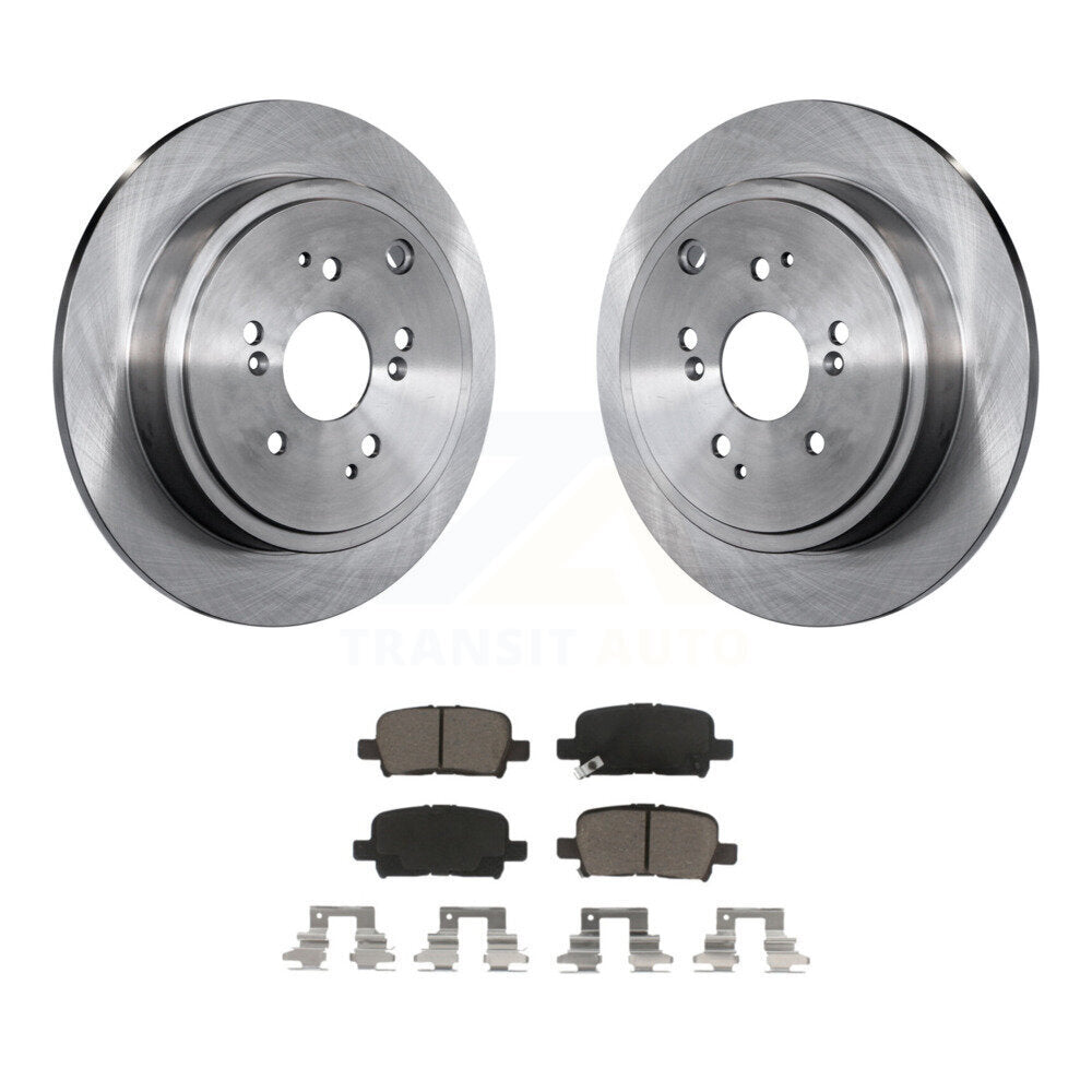 Rear Disc Brake Rotors And Ceramic Pads Kit For Honda Pilot Acura MDX